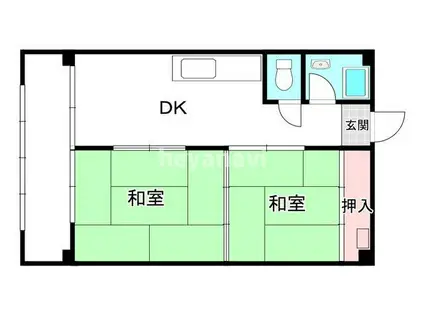 第2吉田ビル(2SDK/5階)の間取り写真