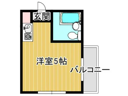 メゾンさやか(ワンルーム/2階)の間取り写真