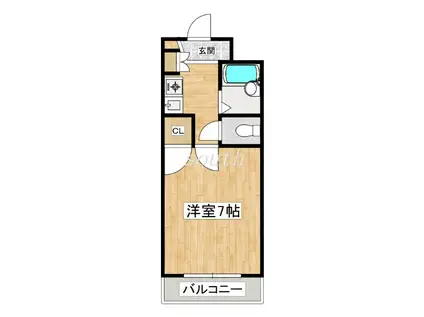 メゾン三松(1K/5階)の間取り写真