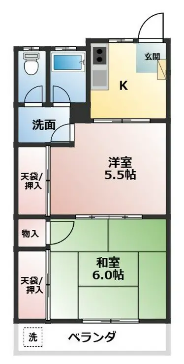 富士ハイム 1階階 間取り