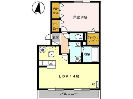 ＪＲ御殿場線 長泉なめり駅 徒歩24分 3階建 築18年(1LDK/1階)の間取り写真