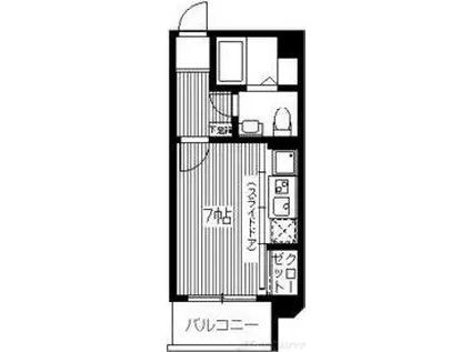 ドゥーエ江坂I(ワンルーム/9階)の間取り写真