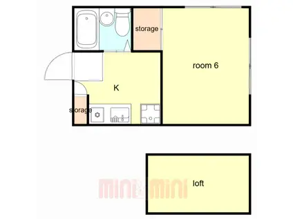 メゾン潮見台(1K/1階)の間取り写真