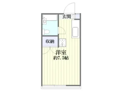 ビバリーハイツ(ワンルーム/1階)の間取り写真