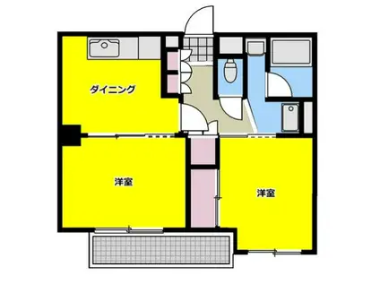 ロワール豊玉(2DK/3階)の間取り写真