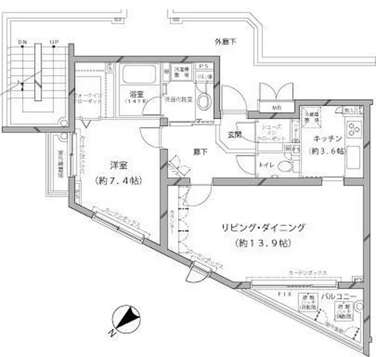 MFPRコート代官山 4階階 間取り