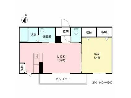 CANNA S(1LDK/2階)の間取り写真