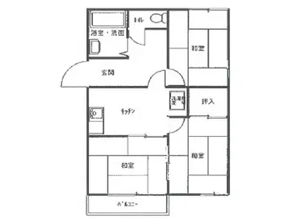 大池ハイツ(3DK/1階)の間取り写真