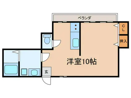 レックス四谷コーポ(ワンルーム/3階)の間取り写真
