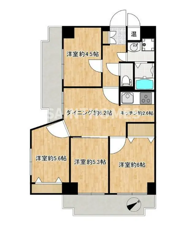 ソレイユ田町 6階階 間取り