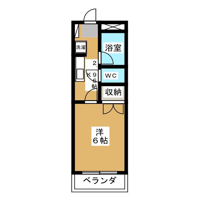 メイプルマンション(1K/3階)の間取り写真