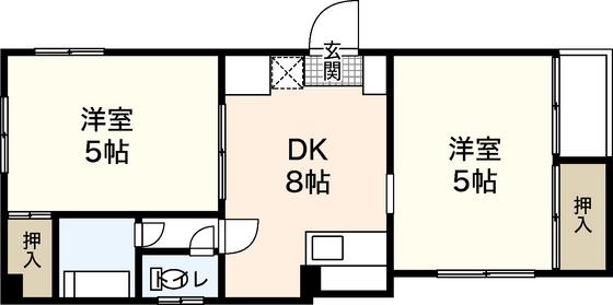 第2木村ビル(2DK/3階)の間取り写真