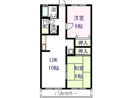 ＪＲ和歌山線 大谷駅(和歌山) 徒歩7分 2階建 築31年(2LDK/2階)の間取り写真