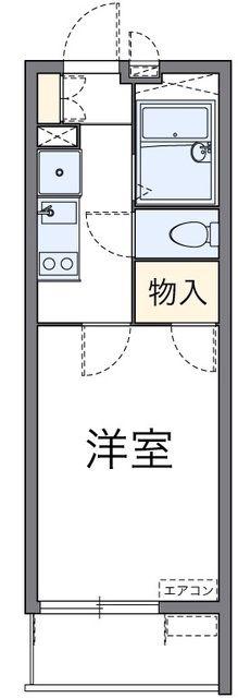 レオパレスエントピア(1K/1階)の間取り写真