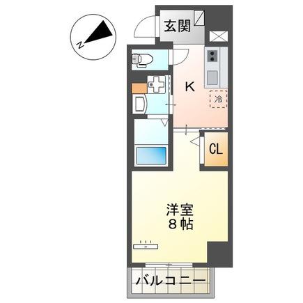 セラヴィ箱崎(1K/4階)の間取り写真