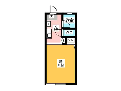 富士ハイツ(1K/2階)の間取り写真