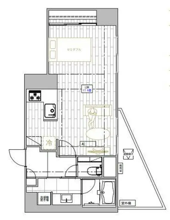 デュオ・スカーラ赤坂II 4階階 間取り