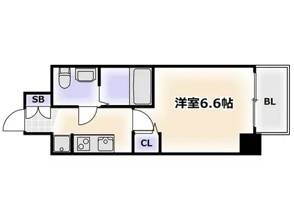 エグゼ大阪CITYアインツ(1K/2階)の間取り写真