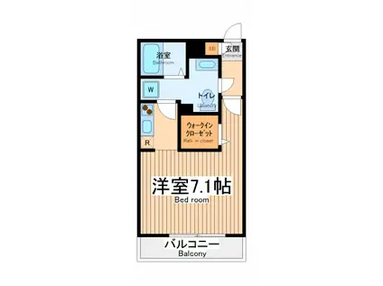 リブリ・グランシエル(ワンルーム/2階)の間取り写真