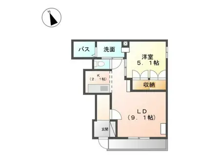 ハイムクラシス(1LDK/1階)の間取り写真