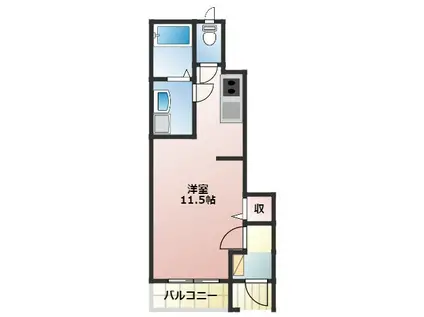 BELLE GRACE(1K/1階)の間取り写真