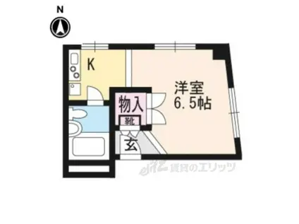 エリントンズハウス(ワンルーム/4階)の間取り写真