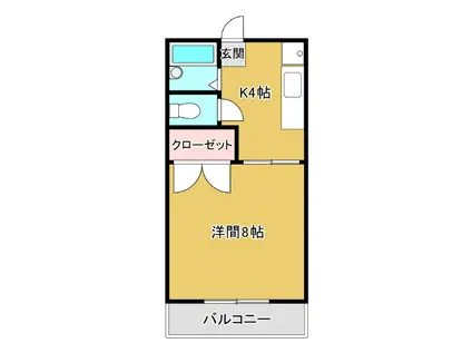 コージ金岡(1K/2階)の間取り写真