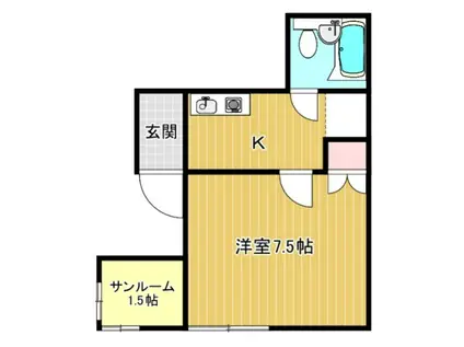 ピアハウス(1K/2階)の間取り写真