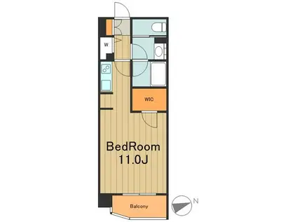 レジディア大井町II(ワンルーム/9階)の間取り写真