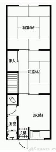 栄町ハイツ(2DK/2階)の間取り写真