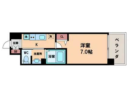 TOYOTOMI STAY PREMIUM ABENO天王寺(1K/5階)の間取り写真