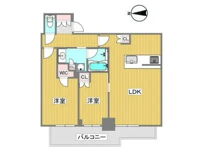 シエリアタワー大阪堀江(2LDK/29階)の間取り写真