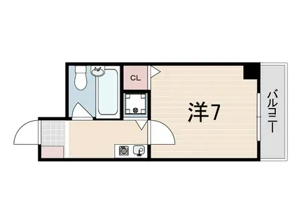 ホーユウコンフォルト新神戸(1K/3階)の間取り写真