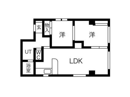 アメニティ美香保(2LDK/2階)の間取り写真