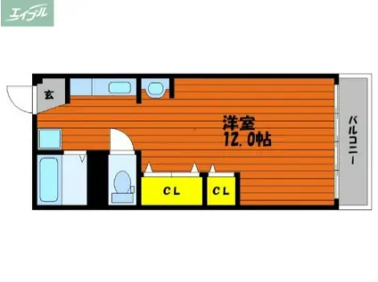 アレズIII番館(1K/5階)の間取り写真