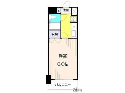 マイルストン東久留米(1K/8階)の間取り写真