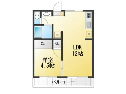 アーバンハウス雪谷(1LDK/3階)の間取り写真