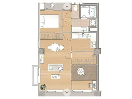 アイビハイツ三田(2LDK/3階)の間取り写真