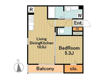 エテルノ(1LDK/3階)の間取り写真