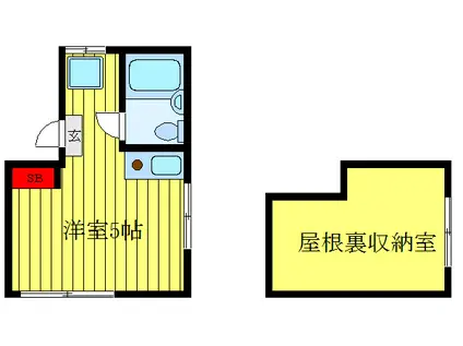 リック坂下(ワンルーム/2階)の間取り写真