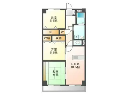 F・スペース(3LDK/2階)の間取り写真