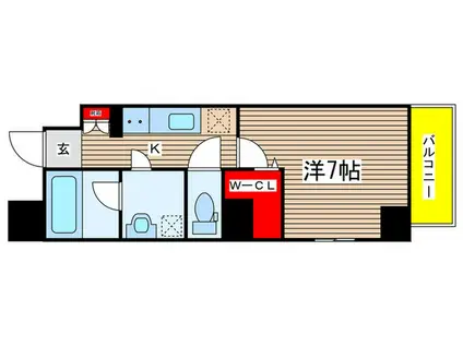 L´ALLURE(1K/5階)の間取り写真