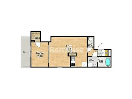 ジーメゾン今伊勢セレナ(1LDK/1階)の間取り写真