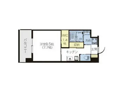 PHOENIX CLOVE TOMOI(1K/3階)の間取り写真