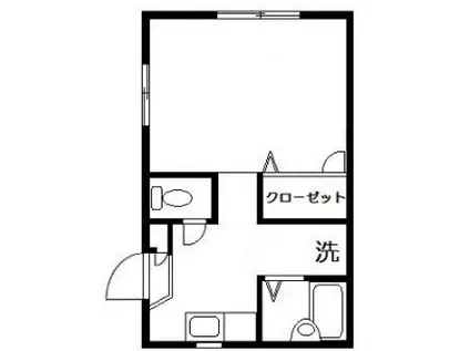 プチメゾン東大井(1K/2階)の間取り写真