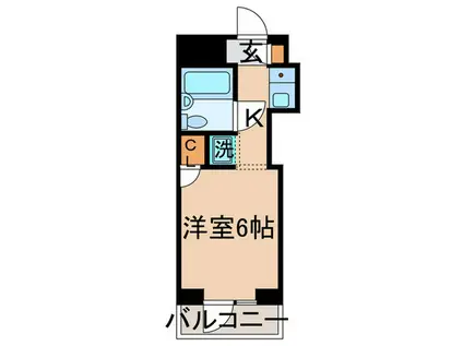 TOP金町(1K/5階)の間取り写真