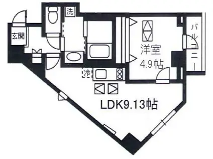 クム目黒五番館(1LDK/1階)の間取り写真