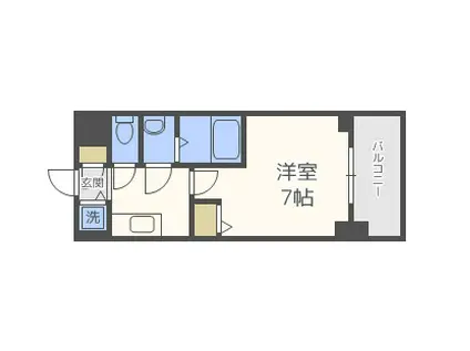 リッツ難波南II(1K/5階)の間取り写真