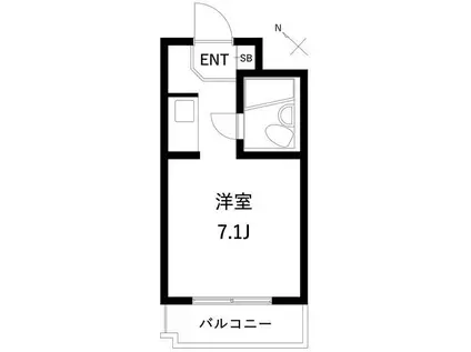 千歳烏山ホームズ(ワンルーム/1階)の間取り写真