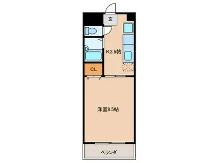 昭代タカモクビル(1K/4階)の間取り写真